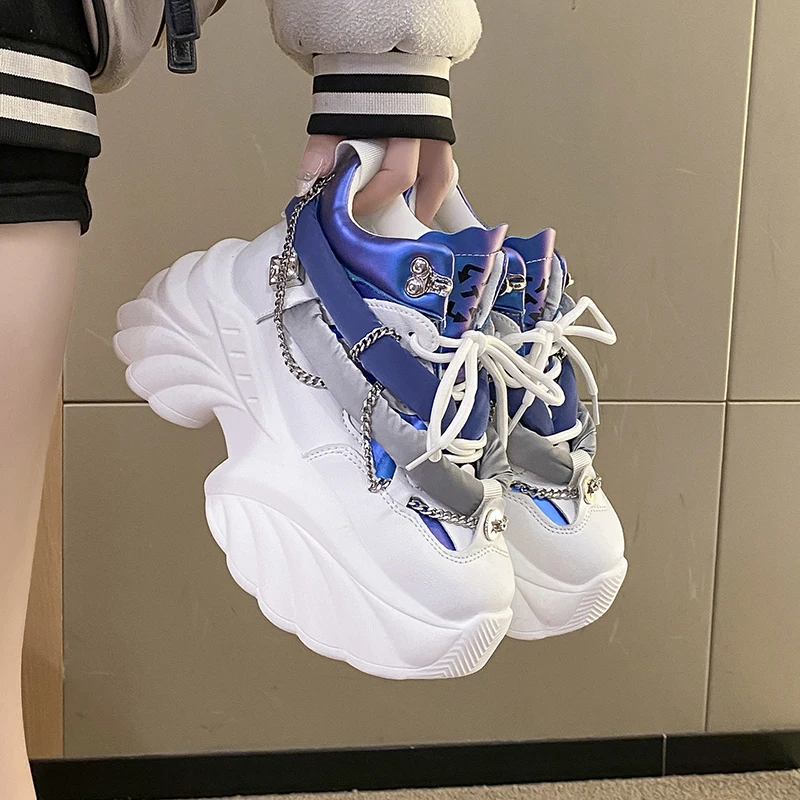 Running Gear For Women - Baskets compensées Kawaii pour femmes, chaussures